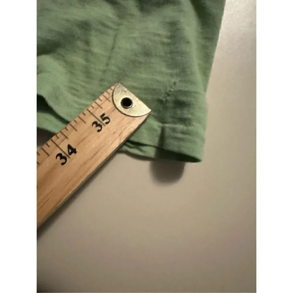 Vintage 7 Up Youth XL Green Graphic Shirt Single Stitch USA made repaired Artex